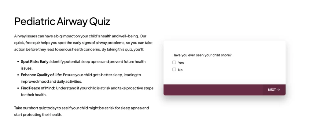 pediatric airway quiz burlington ct